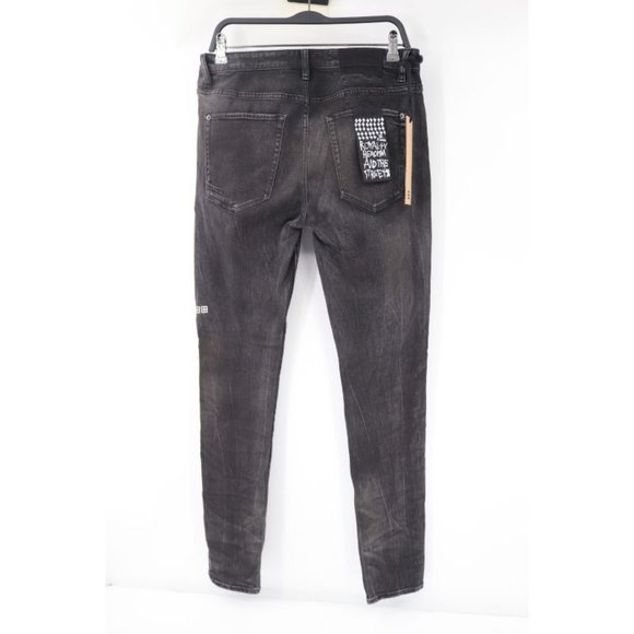 Ksubi Jeans Ksubi Jeans Mens 32 L33 Black Van Winkle Smoke Bomb Button Fly Skinny Pockets